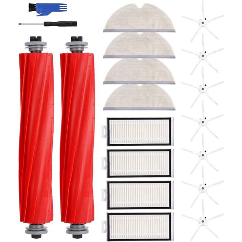 Pices De Rechange Pour Roborock Q7 Max Plus / Q7 Max / Q7 / Q7 Plus, 2 Brosse Principale, 4 Hepa Filtres, 7 Brosses Latrales, 4 Chiffons  Serpillre, Kit De Accessoire Pour Robo[SSE7111376]