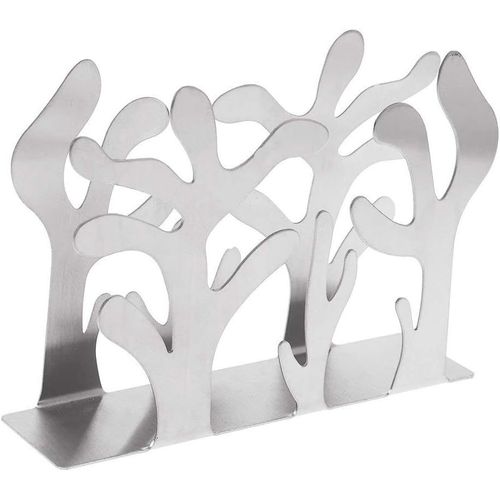 Pices Porte Serviettes De Famille Dinette Ou Comptoir De Cuisine, Porte Serviettes En Acier Inoxydable, Distributeur De Serviettes En Papier Modelage Botanique Et Style  Carreaux(Argent)