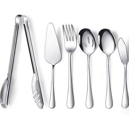 Pices Ustensiles De Service Grande Cuillre De Service Fourchette De Service Couteau Buffet Traiteur Ustensiles De Service Passe Au Lave-Vaisselle Pour Buffet Petit Djeuner Dner
