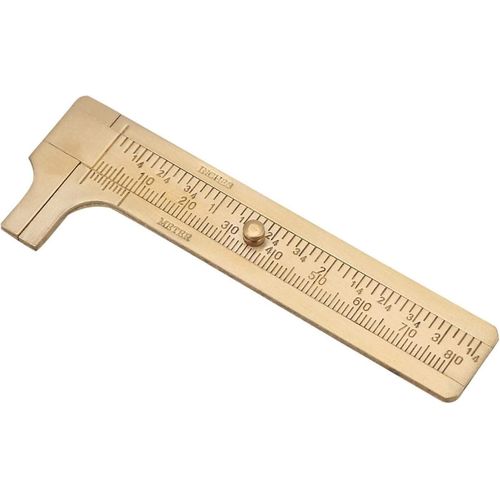 Pied  Coulisse  Double chelle - 1 Pice, Jauge Coulissante En Laiton, Pied  Coulisse, Rgle, Outil De Mesure, Double chelle Mm/Pouce (80 Mm)