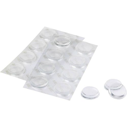 Pied D'appareil 3m Sj 5344 Mpcb Autocollant, Rond Transparent ( X H) 19 Mm X 4 Mm 16 Pc(S)