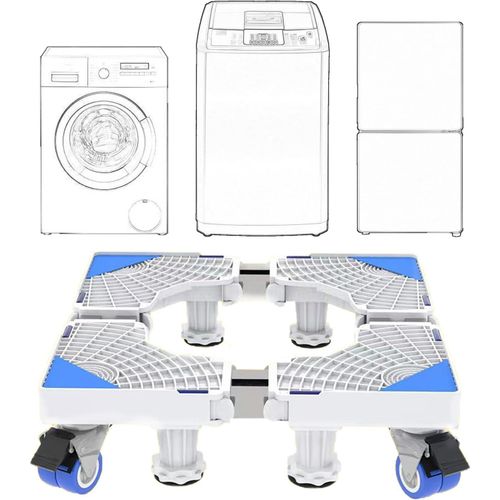 Pied De Machine  Laver Amovible, Pied De Machine  Laver Rglable 41-64 Cm, Fond De Sche-Linge, Rfrigrateur, Haute Rsistance, Amortisseur Et Rduction Du Bruit (4 Pieds Et 4 R[MAC2091]