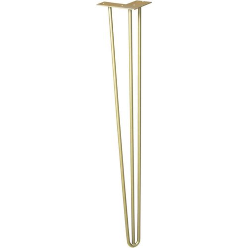 Pied De Meuble/Pied De Table/Pied En pingle  Cheveux-Hairpin Leg-Style Rtro-Acier Revtu Dor,12x12x71cm,Pied Conique/Inclin,Plaque De Montage Intgre-12827501