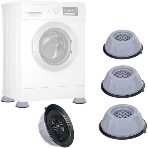 Pieds anti-vibration pour machine  laver universels|Pieds pour machine  laver en caoutchouc conviennent galement pour sche-linge,rfrigrateur|Support antidrapant et anti-dplacement Machine