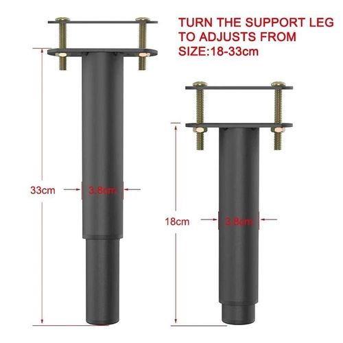 Pieds De Lit Extensibles,Rglables,En Forme De T,En Fer - Type 18cm-33cm #A