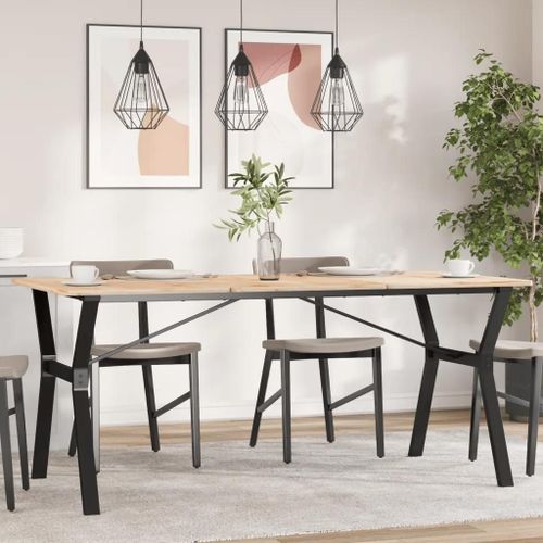 Pieds De Table A Manger En Acier | Cadre En Y 160x80x73 Cm, Stable Et Robuste, Installation Facile, Style Industriel