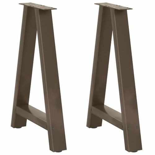 Pieds De Table A Manger En Forme De A En Acier | 2 Pieces, 60 X (72-73) Cm, Structure Robuste, Niveleurs Reglables, Gain De Place