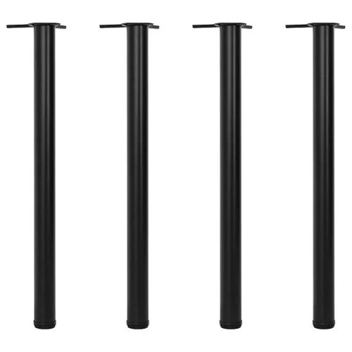 Pieds De Table Reglables En Hauteur En Metacrilate Noir | 870 Mm, 4 Pieds, Stable Pour Bars Et Bureaux, Gain De Place, Compact