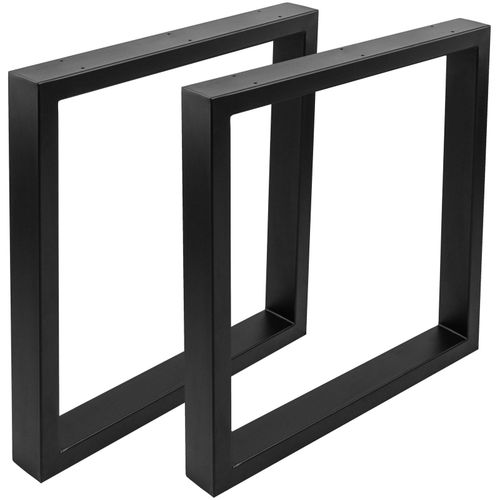 Pieds Rectangulaire De Table En Acier 680 X 80 X 710 Mm 2-Pack, Base 680 X 80 Mm
