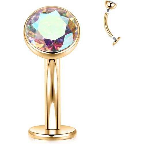 Piercing De Nombril En Titane 14 G - Bijoux De Nombril Vch - Bijoux De Nombril Vch - Bijoux De Piercing De Nombril Filets  L'intrieur - Tige  Dos Plat