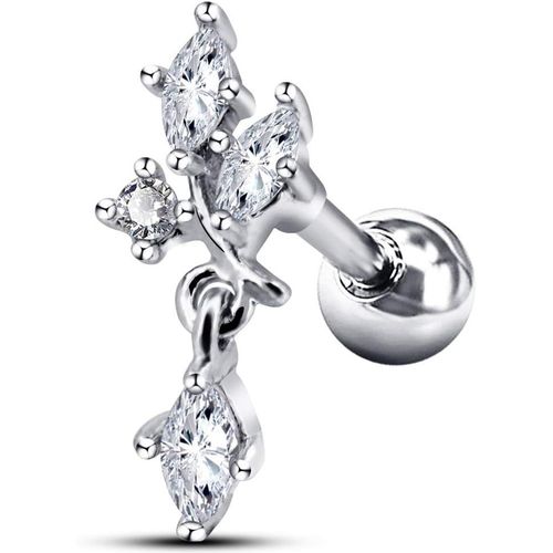 Piercing Helix Piercing Oreille 16g Piercing Cartilage En Acier Chirurgical 316l Pendentif Lustre Vigne Avec Zircone Cubique Piercing Tragus Boucles DOreilles Femme Anneau Bijoux Piercing 6mm
