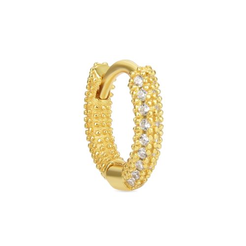 Piercing Luxenter En Argent 925 Avec Finition En Or Jaune 18k Zirconia - Zulyt