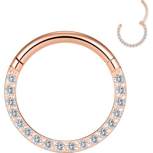 Piercing Nez Piercing Tragus Cube Zircon Piercing Anneaux Septum Piercing Ring Helix Conch Piercing Acier Chirurgical Or Argent Rosegold 16g