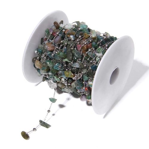Pierre De Forme Irrgulire Naturelle Chane En Acier Inoxydable Puce De Forme Libre Gravier Quartz Agates Puce De Pierre Pour La Fabrication De Bijoux Collier Bricolage