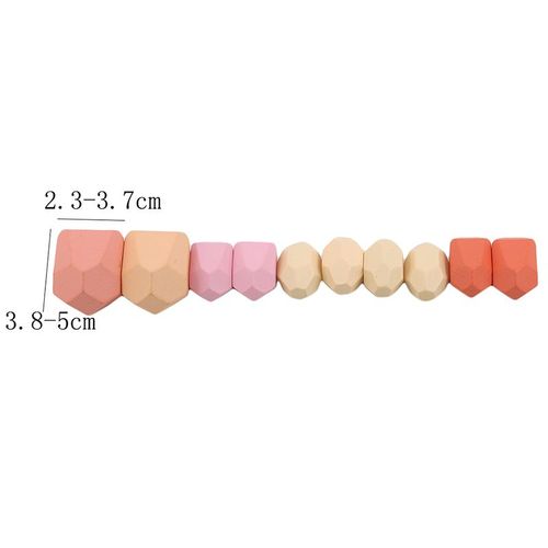 Pierres Colores En Bois Pour Enfants, Jouet Jenga ducatif Et Cratif, Blocs De Construction De Style Scandinave, Jeu  Empiler, Couleur Arc-En-Ciel, Cadeau