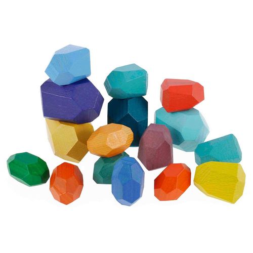 Pierres Colores En Bois Pour Enfants, Jouets ducatifs, Jenga, Blocs De Construction Cratifs, Style Nordique, Jeu  Empiler, Jouets En Bois Arc-En-Ciel, Gif