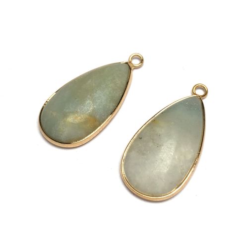 Pierres Prcieuses En Forme De Goutte D'amazonite, Pendentif En Pierre Naturelle, Artisanat Fait  La Main, Collier, Bracelet, Boucles D'oreilles, Accessoires De Bijoux, Fabrication De Cadeaux