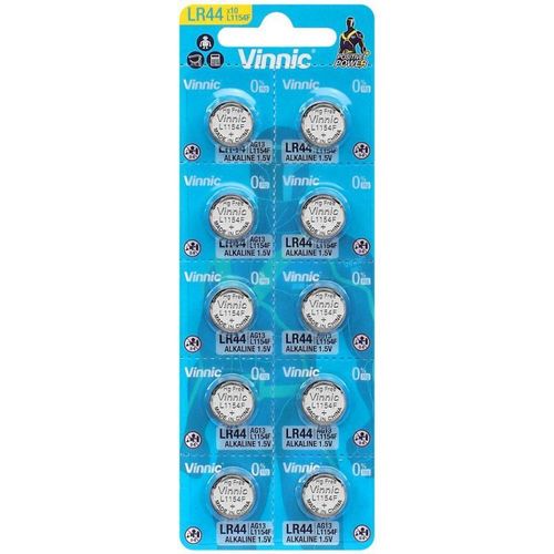 Pile Bouton Alcaline Vinnic Ag13 L1154f Lr44 Blister*10