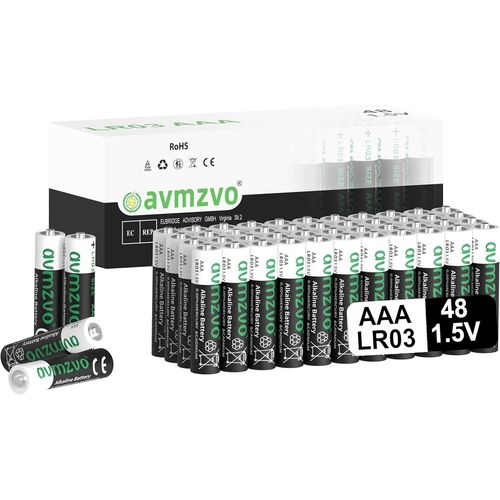 Piles Aaa Lot De 48,Lr03,1,5 V,Longue Dure,Alcalines,Puissantes,Peuvent tre Utilises Pour Les Jouets,Les Rveils Et Autres Appareils lectroniques