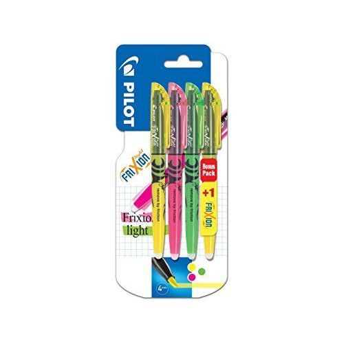 Pilot 4136b4 / Frixion Lot De 4 Surligneurs Jaune/Vert/Rose Import Allemagne