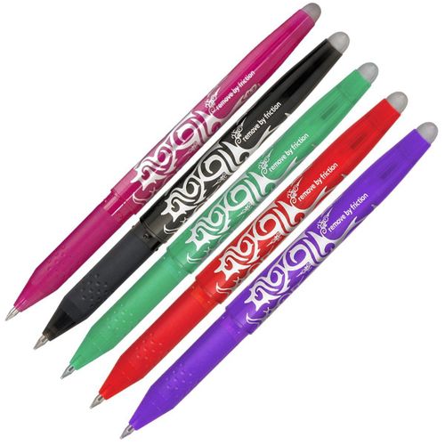 Pilot Frixion Ball Roller Effaable Pointe 0,7 Mm Noir/Rouge/Vert/Violet/Rose