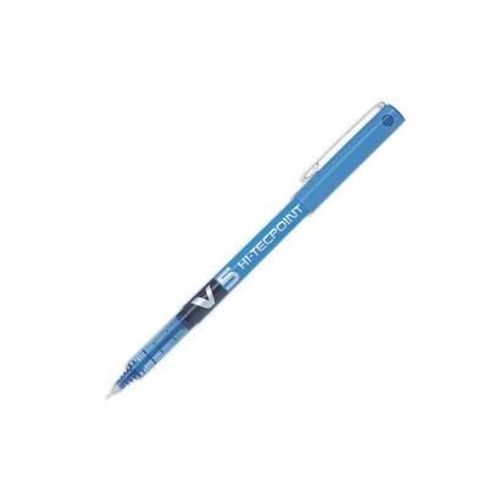 Pilot Lot De 12 Rollers Pointe Aiguille Hi-Tec V5, Bleu