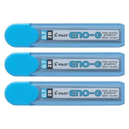 Pilot Lot De 3 Etuis De 12 Mines Eno-G Graphite Pour Porte-Mines 2b 0.7 Mm