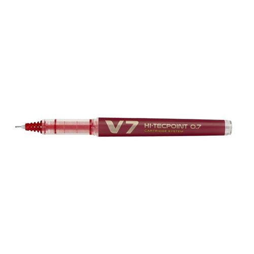 Pilot Lot De 3 Rollers Rechargeable V7 Encre Liquide Rouge Begreen Pointe Moyenne
