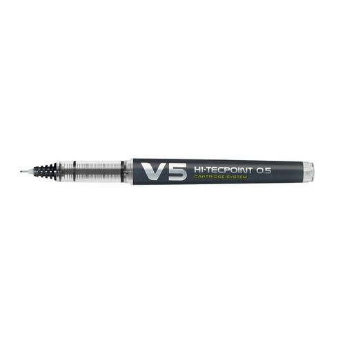 Pilot Lot De 6 Rollers Rechargeable V5 Encre Liquide Noir Begreen Pointe Fine