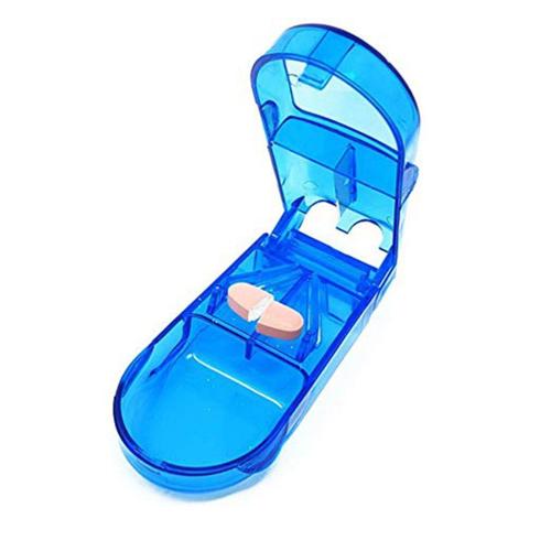 Pilulier Coupe-Mdicaments Rectangulaire Portable, Petite Bote Pliante Pour Mdicaments Vitamines