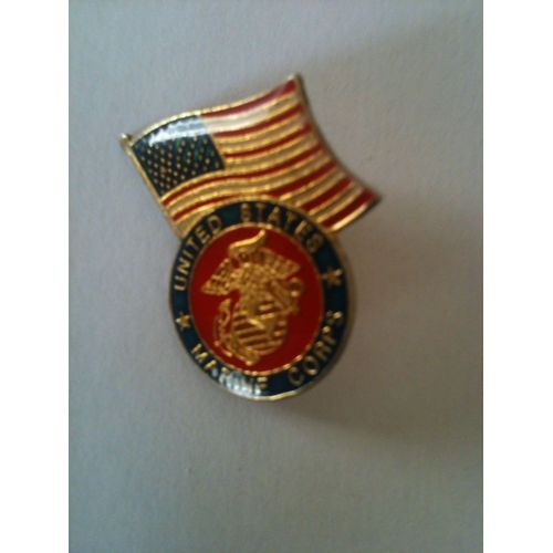 Pin's Drapeau Americain United States Marine Corps