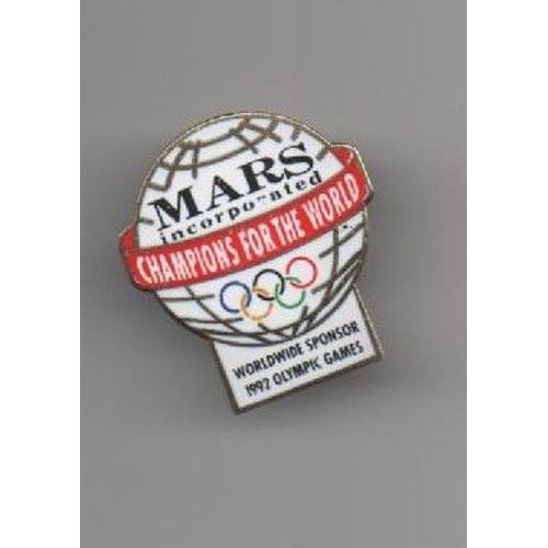 Pin's jeux olympiques 1992 mars incorporated sponsor olympic games champions for the world ref