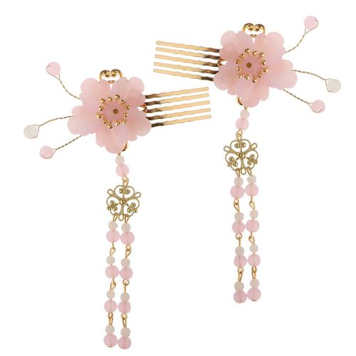 Pince  Cheveux  Franges, 2 Pices, Costume Ancien, Accessoires Pour Cheveux Chinois, Peigne, Accessoires Pour Cheveux  Fleurs De Style Chinois, Couvre Chef