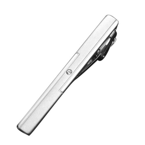 Pince  Cravate Simple En Mtal Pour Hommes, pingle  Cravate, pingle  Cravate, Costume De Mariage D'affaires-Pierre Diagonale Du Ct Brillant