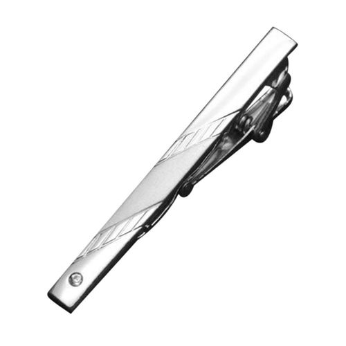 Pince  Cravate Simple En Mtal Pour Hommes, pingle  Cravate, pingle  Cravate, Costume De Mariage D'affaires-Sable De Pulvrisation Latral Double Bright Flash