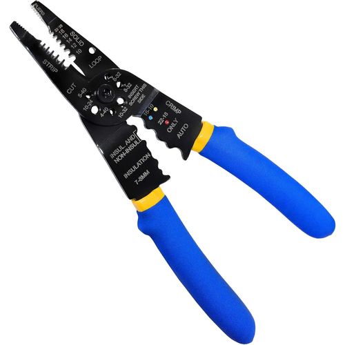 Pince  Dnuder,Pince  Sertir Cosses,Coupe-cables 210 mm pour cbles coaxiaux I Pince d\u2018lectricien multifonctions