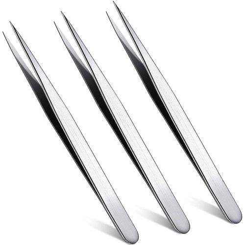 Pince  piler De Prcision  Pointe Droite Pour Le Soin Des Sourcils Et L'pilation Des Poils Incarns - Acier Inoxydable Durable