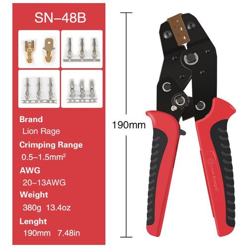 Pince  Sertir Sn-28b 48b 58b Dupont Xh2.54 Kf2510 Sm 2.54 3.96 Tab 2.8/4.8/6.3 Bornes De Type Prise Pince lectrique Min Outils - Type Sn-48bf