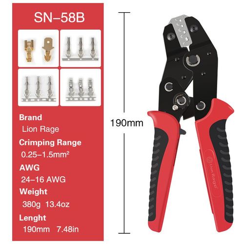 Pince  Sertir Sn-28b 48b 58b Dupont Xh2.54 Kf2510 Sm 2.54 3.96 Tab 2.8/4.8/6.3 Bornes De Type Prise Pince lectrique Min Outils - Type Sn-58bf