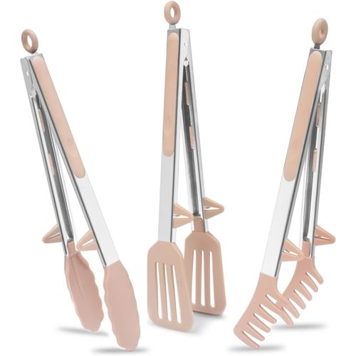 Pince Cuisine,3--Pince à Glace Multicolore En Acier Inoxydable, Pince à