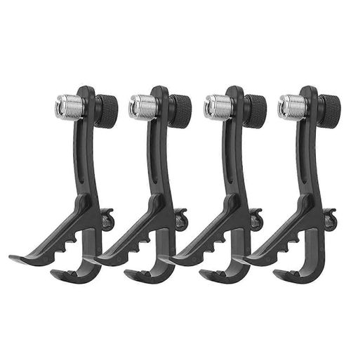 Pince de micro de batterie antichoc 4 pices, kit de micro de batterie rglable et support de microphone pour pied de micro, pince de microphone universelle