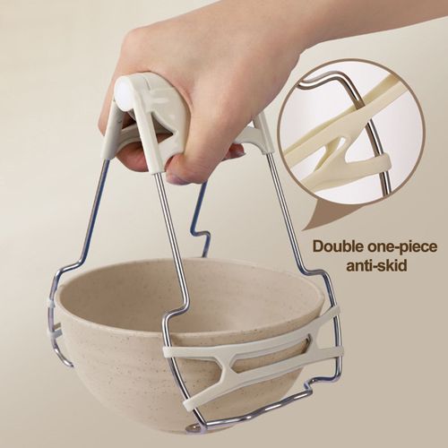 Pince De Plaque Chauffante Anti-Brlure, Four  Micro-Ondes, Outil De Cuisson, Pince De Cuisine  Usage Domestique Pour Dplacer Les Bols Et Les Casseroles-Beige