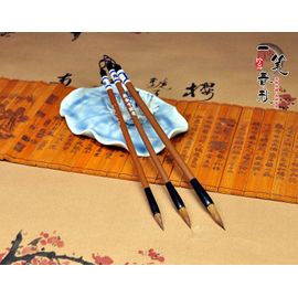Angoily Lot De 4 Pinceaux Traditionnels De Calligraphie Chinoise à Tête