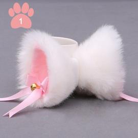 déguisement pour déguisement fête 1 paire de pinces à cheveux en forme d'oreilles de chat en peluche cosplay épingles à cheveux faites à la main pour femmes et filles 