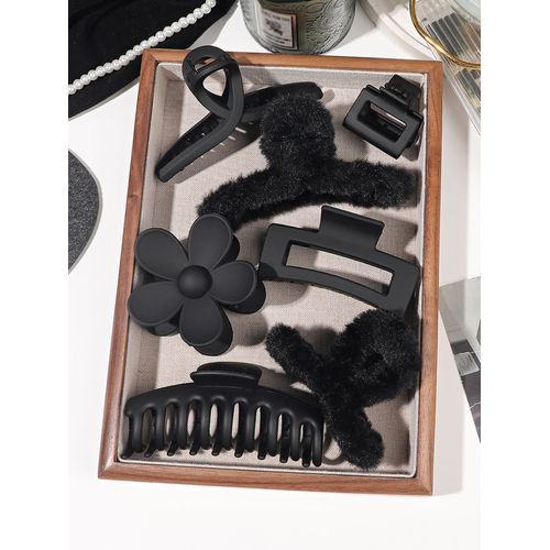 Pinces  Cheveux De Couleurs Neutres Pour Femmes,8 Pices,Grande Griffe De 4.7 Pouces Pour Cheveux Fins Et pais,Grande Pince Banane Mate,Pince  Mchoire  Forte Tenue