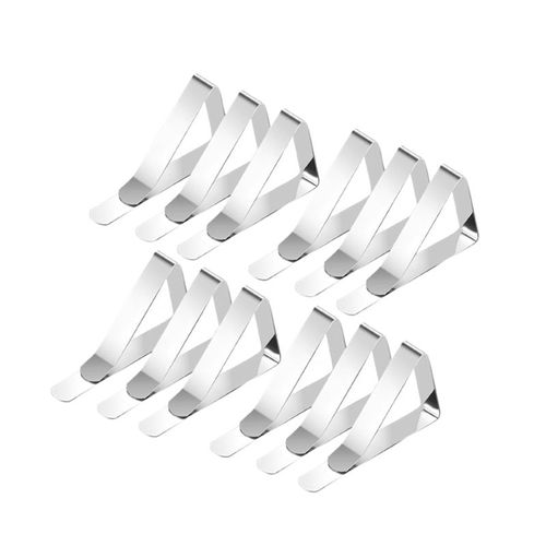 Pinces  tissu / porte-tissu Argent Paquet de 12