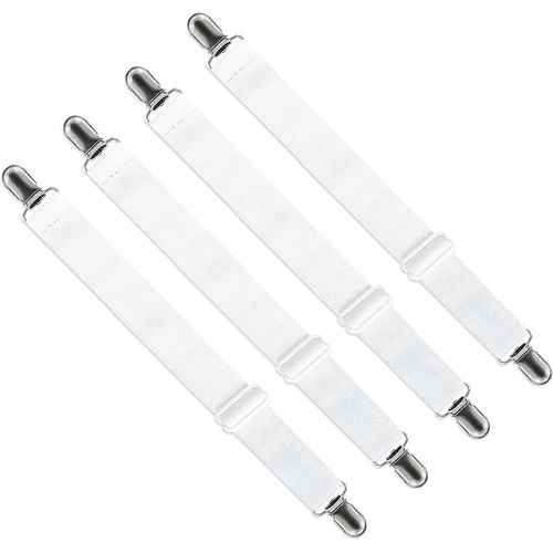 Pinces Rglables Pour Drap-Housse, De 70 Cm  230 Cm, Pour Drap De Lit, Canap, Housse De Planche  Repasser, Blanc