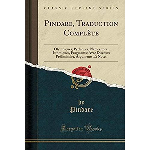 Pindare, P: Pindare, Traduction Complte    Format Broch 