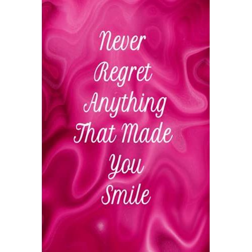 Pink Composition Notebook Never Forget Anything That Made You Smile: Inspirational Notebook To Write In For...College Lined Notebook Journal Diary For ... For Students Kids & Adults 120 White Pages   de Prints, Placid  Format Broch 