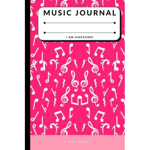 Pink Flying Song Writing Music Journals For Kids: Lined/Ruled Paper And Staff, Manuscript Paper For Notes, Lyrics And Music. For Musicians, Students, Songwriting. Book Notebook Journal 100 Pages 6x9   de Nunez, Asael  Format Broch 